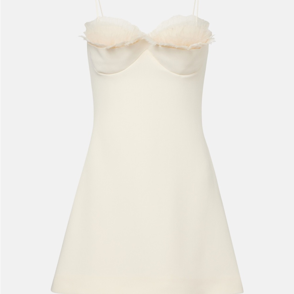 David Koma Balconette Feather/Tulle Mini Dress - Picture 3 of 9